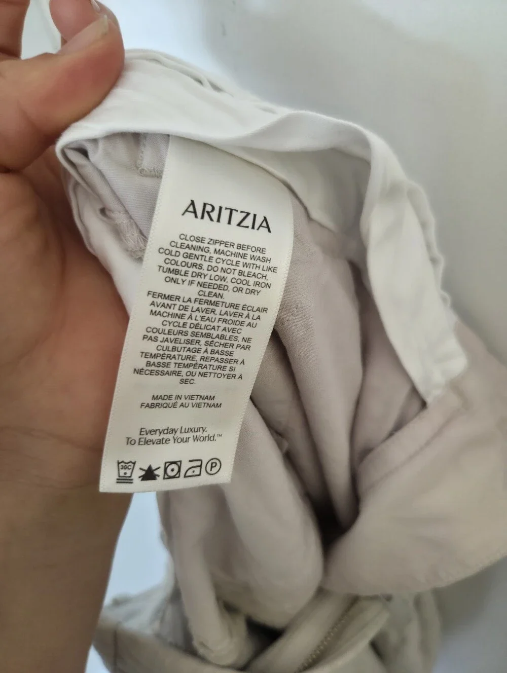 Aritzia THE EFFORTLESS PANT WIDE LEG CROPPED LINEN  BLEND PANTS